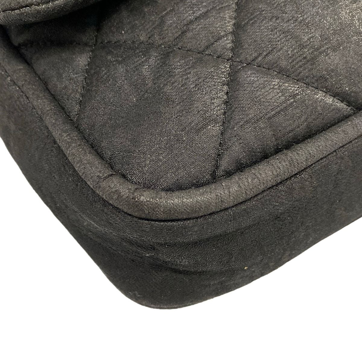 Chanel Shoulder Bag Quilted Black Chain Silver — view 6