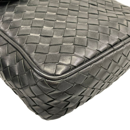 Bottega Veneta Shoulder Bag Intrecciato Black Leather — view 6