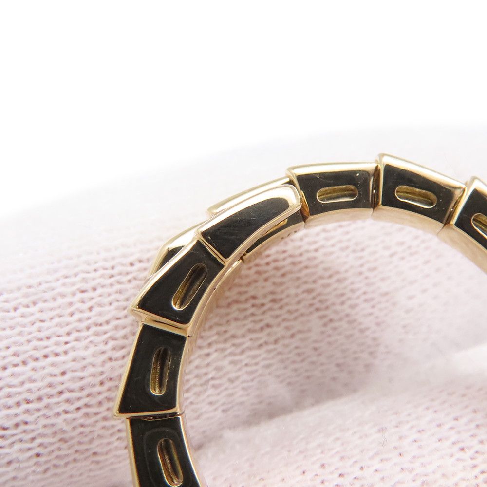 Bvlgari Bulgari Ring Serpenti Viper Single Coil Diamond Total 18k Yellow Gold — view 6