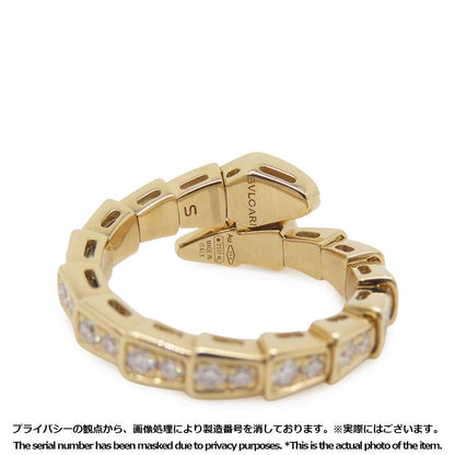 Bvlgari Bulgari Ring Serpenti Viper Single Coil Diamond Total 18k Yellow Gold — view 9