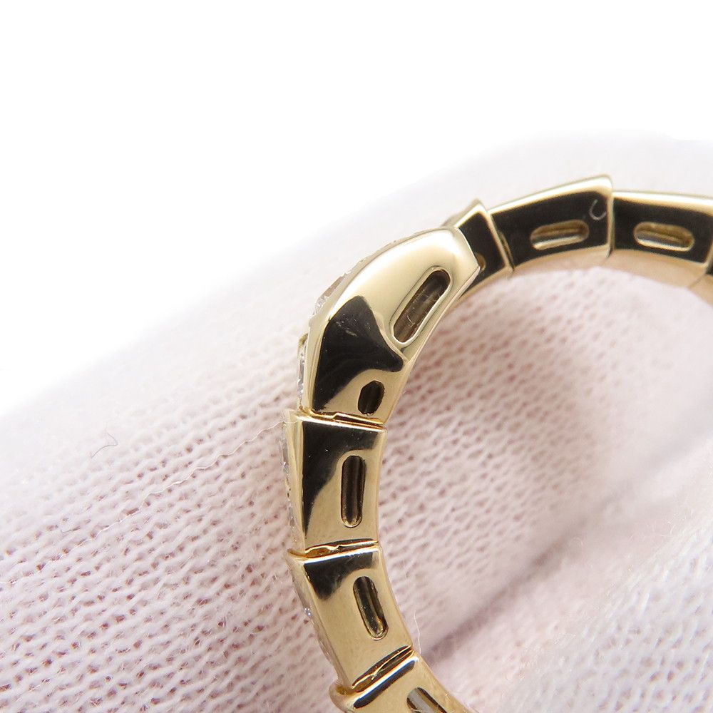 Bvlgari Bulgari Ring Serpenti Viper Single Coil Diamond Total 18k Yellow Gold — view 5