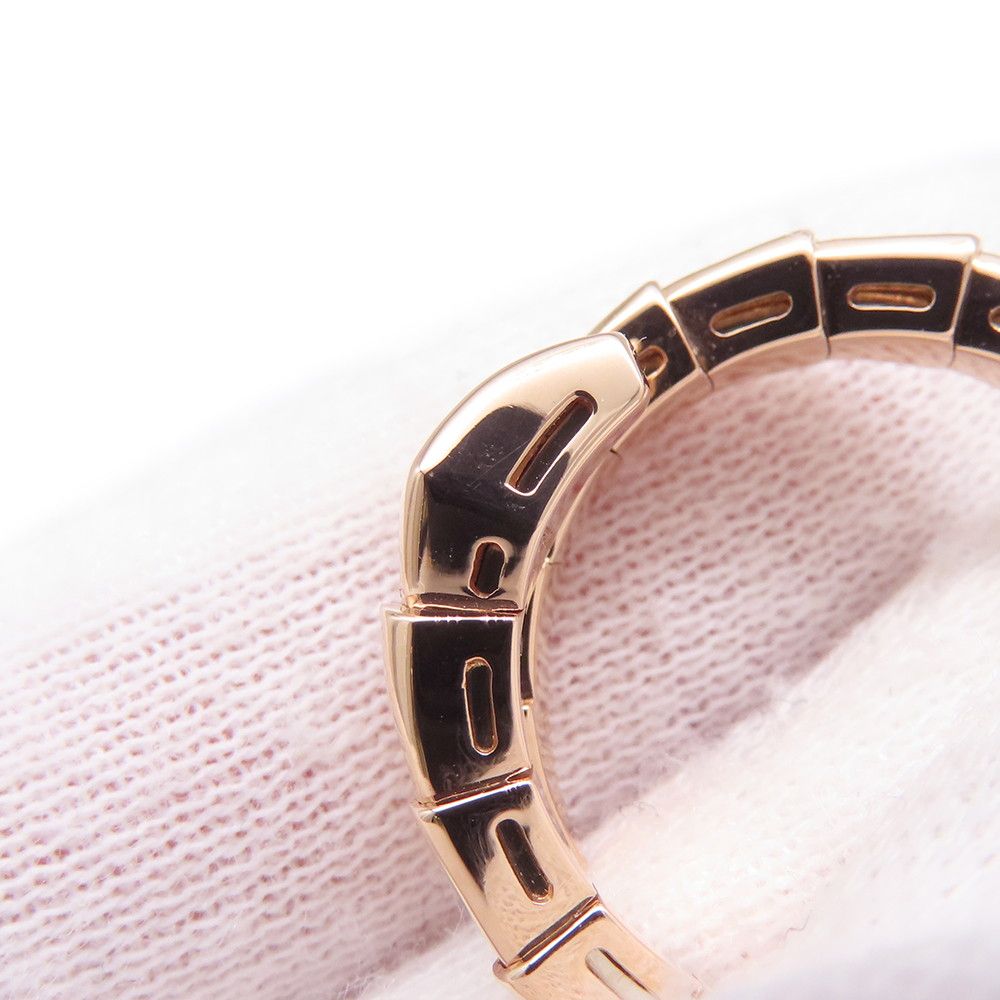 Bvlgari Bulgari Ring Serpenti Vipers Single Coil Diamond Total .66 Ct 18k PG — view 6