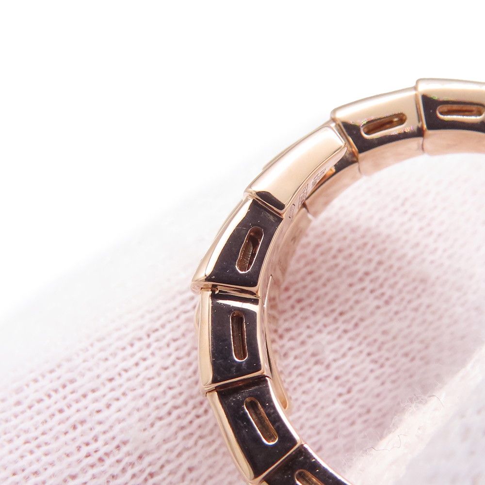 Bvlgari Bulgari Ring Serpenti Vipers Single Coil Diamond Total .66 Ct 18k PG — view 5