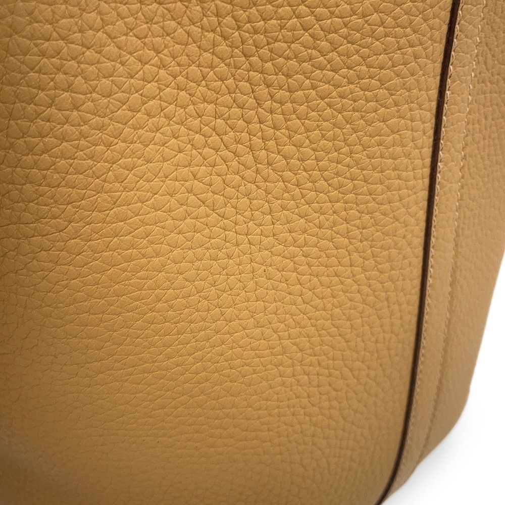 Hermes Handbag Picotin Lock MM Biscuit Silver Taurillon Clemence — view 7
