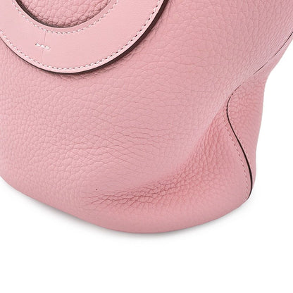 Hermes Tote in the Loop 18 Rose Sakura Silver Taurillon Clemence Swift — view 6