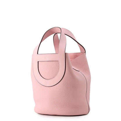 Hermes Tote in the Loop 18 Rose Sakura Silver Taurillon Clemence Swift — view 2