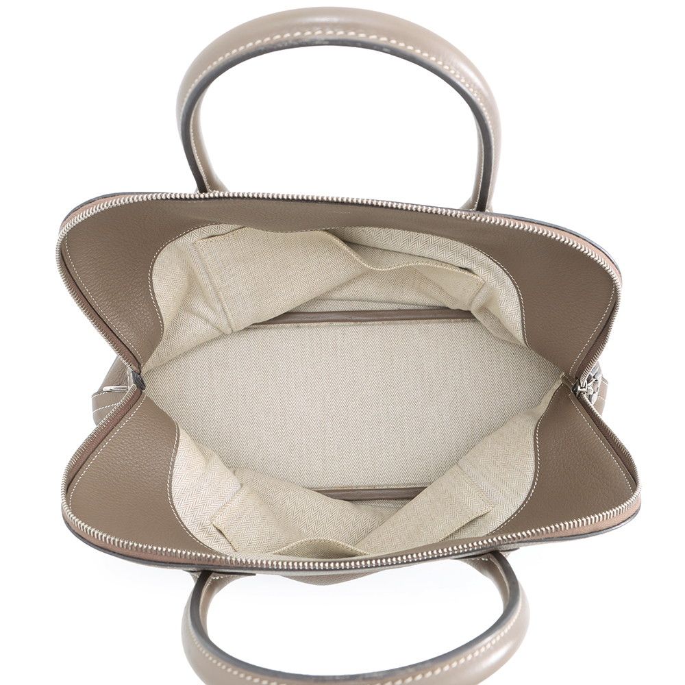 Hermes Handbag Bolide Relax 35 Etoupe Silver Taurillon Novi — view 5