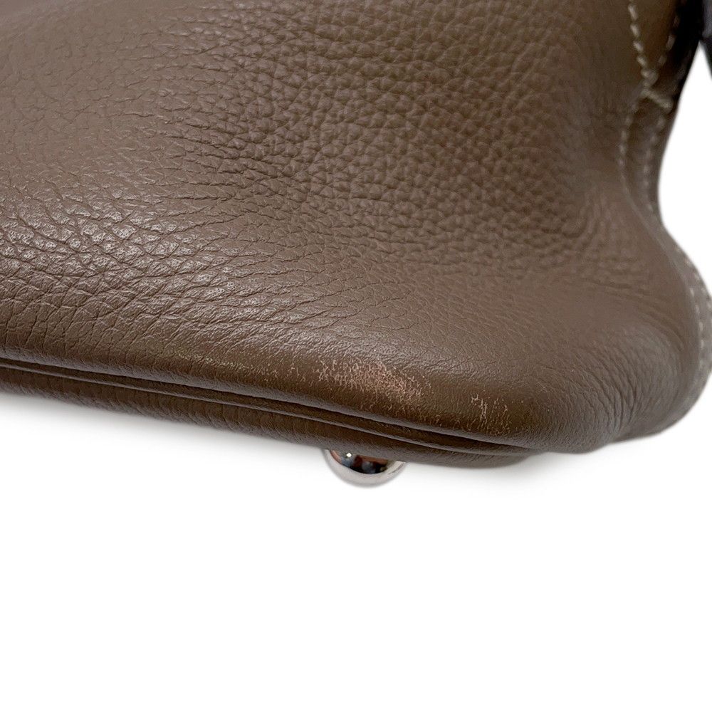 Hermes Handbag Bolide Relax 35 Etoupe Silver Taurillon Novi — view 6