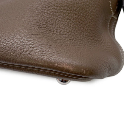 Hermes Handbag Bolide Relax 35 Etoupe Silver Taurillon Novi — view 6