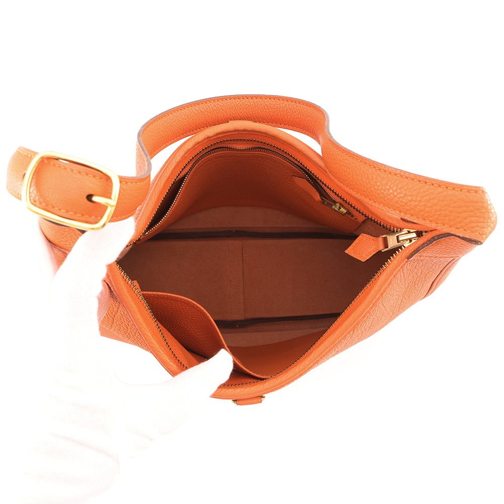 Hermes Shoulder Bag Trim 31 Orange Gold Togo — view 5