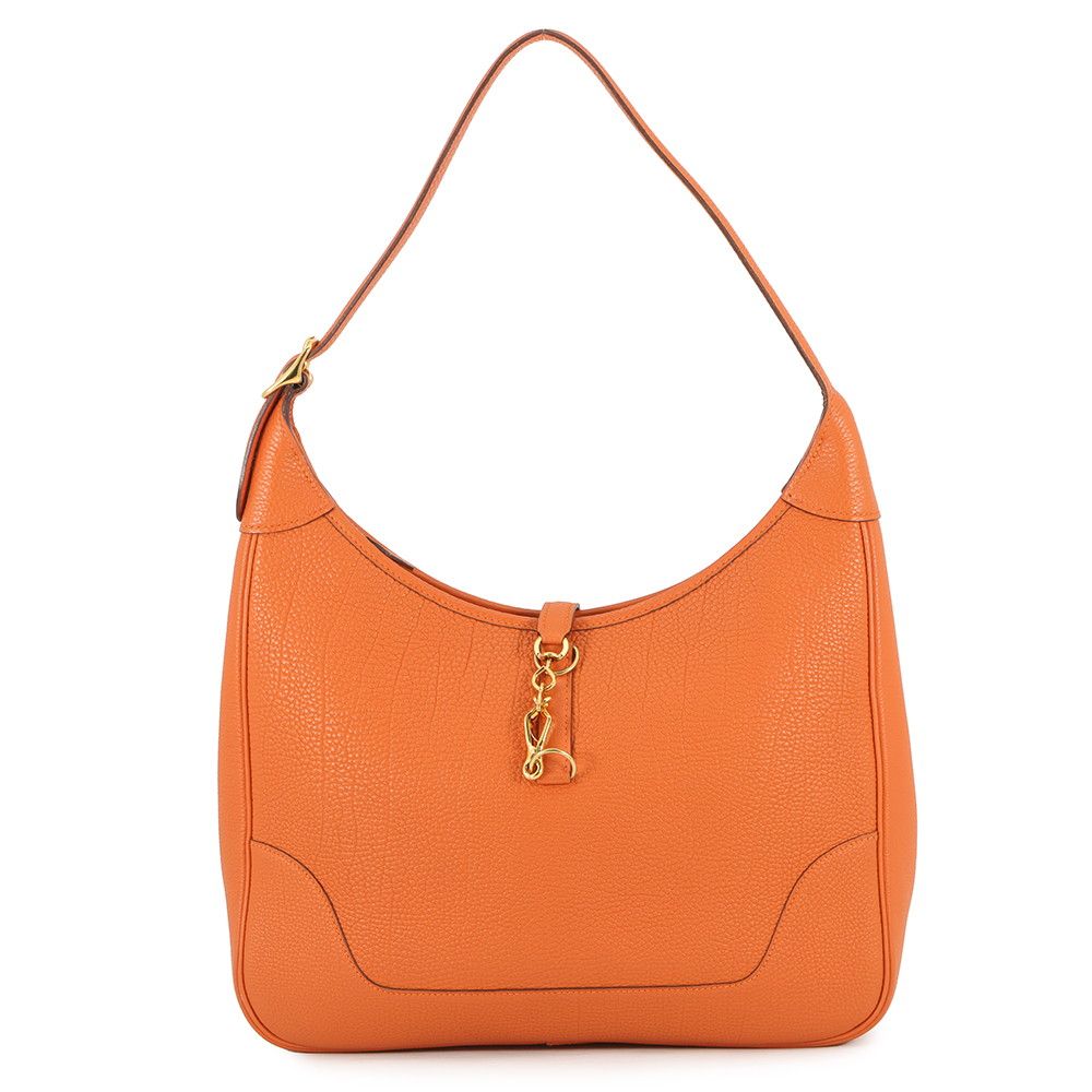 Hermes Shoulder Bag Trim 31 Orange Gold Togo