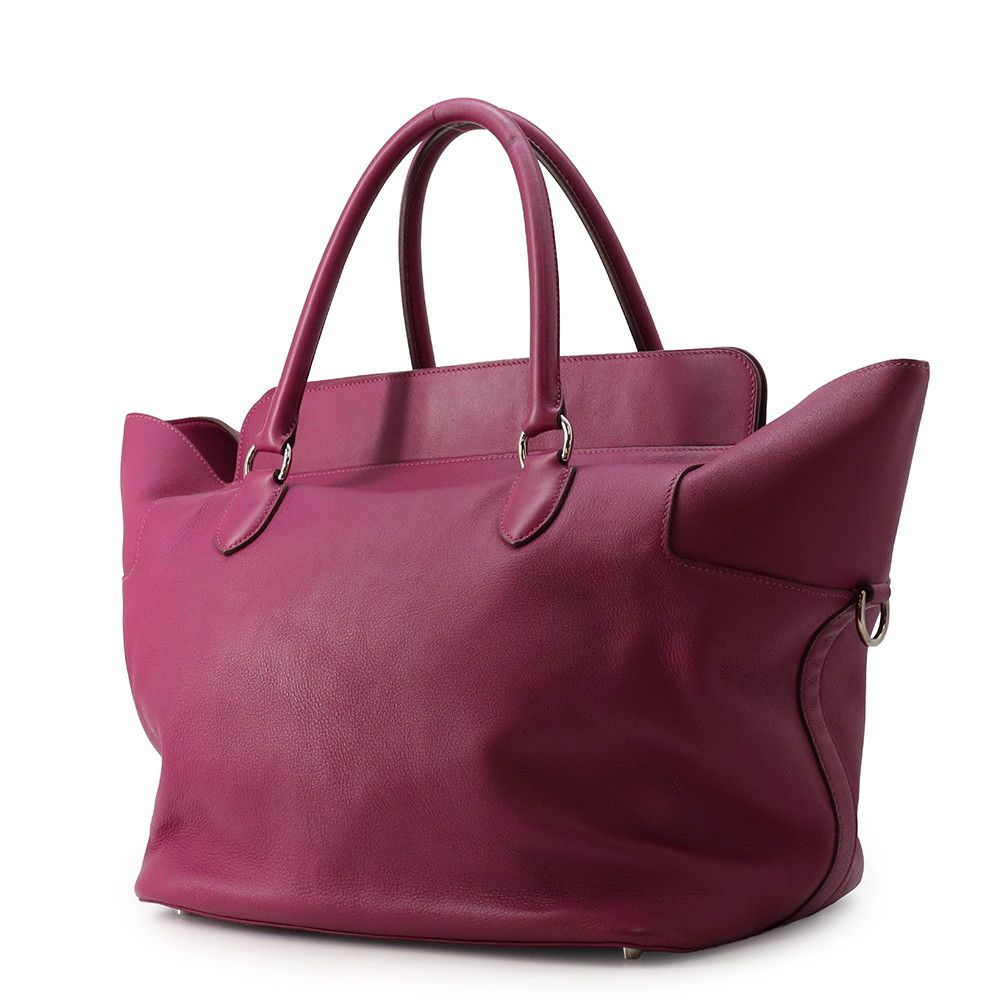 Hermes Handbag Lubox 33 Magnolia Silver Swift 2-Way — view 2