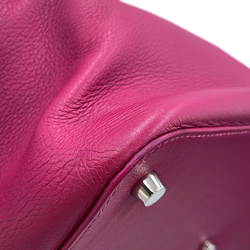 Hermes Handbag Lubox 33 Magnolia Silver Swift 2-Way — view 9