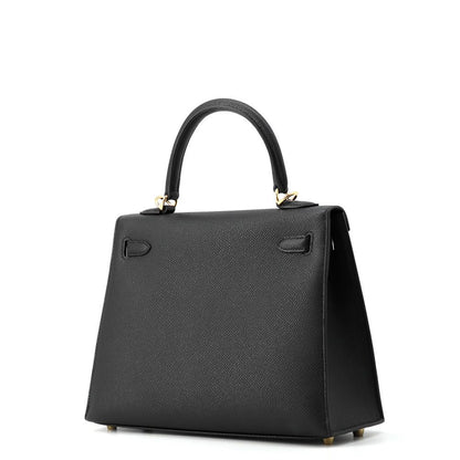 Hermes Handbag Kelly 25 Sellier Black Gold Epsom 2-Way — view 2