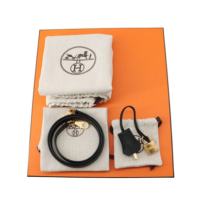 Hermes Handbag Kelly 25 Sellier Black Gold Epsom 2-Way — view 7