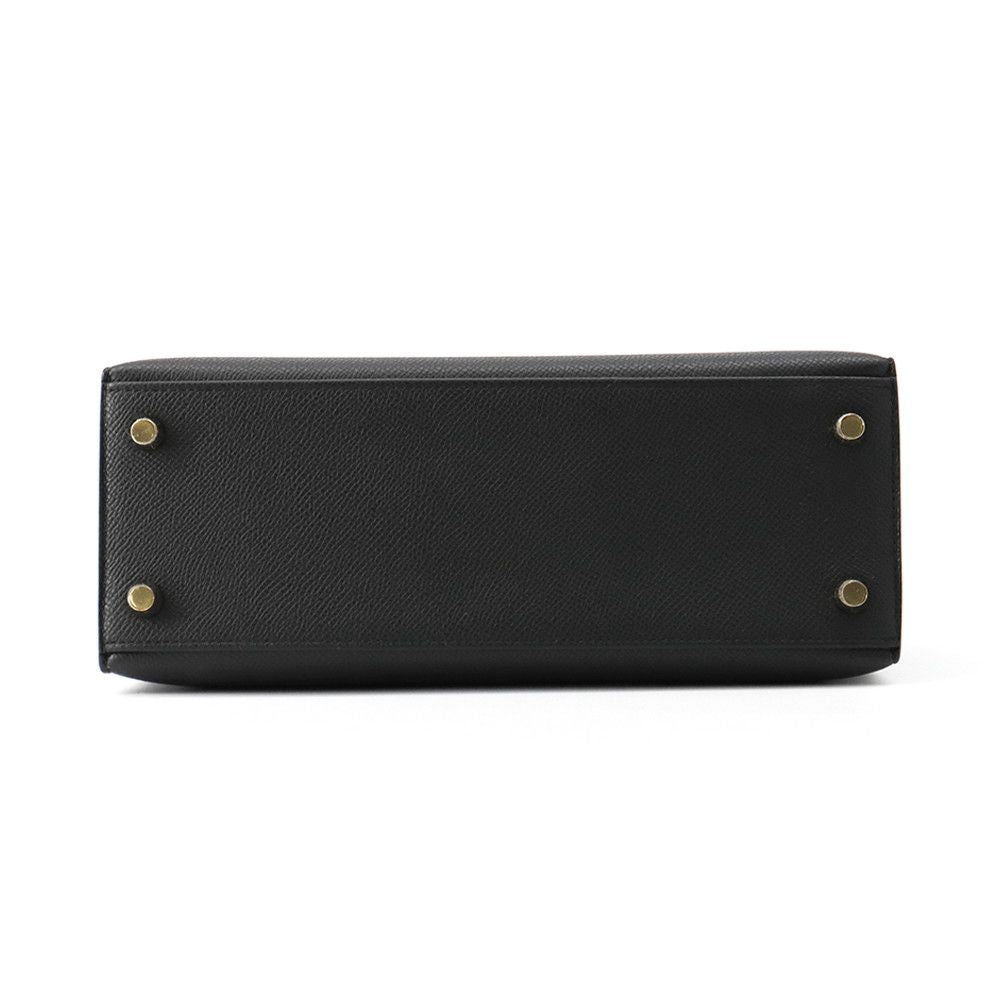 Hermes Handbag Kelly 25 Sellier Black Gold Epsom 2-Way — view 3