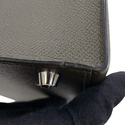 Hermes Handbag Kelly 28 Sellier Vert Grease Silver Epsom 2-Way — view 7
