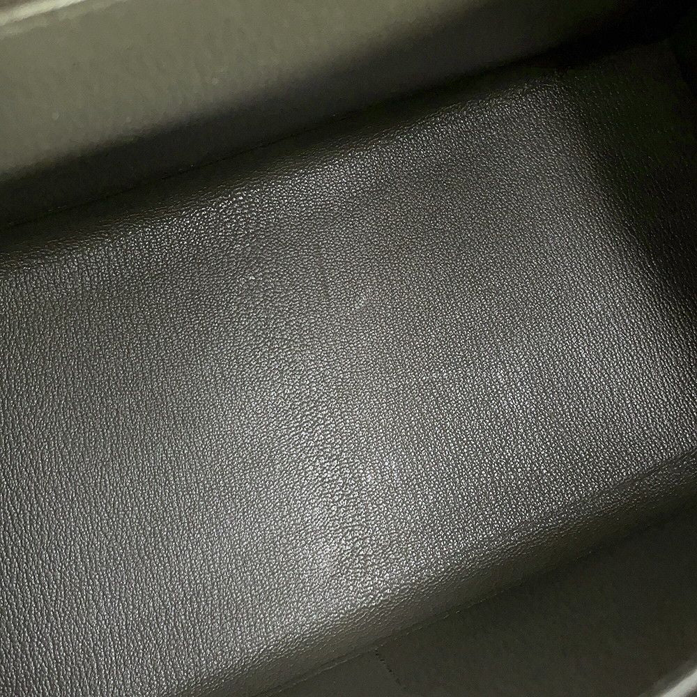 Hermes Handbag Kelly 28 Sellier Vert Grease Silver Epsom 2-Way — view 9