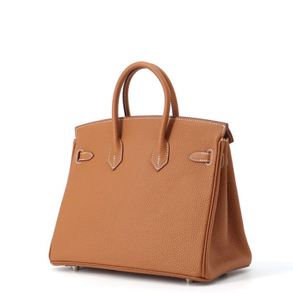 Hermes Birkin 25 Gold Silver Togo Handbag — view 2