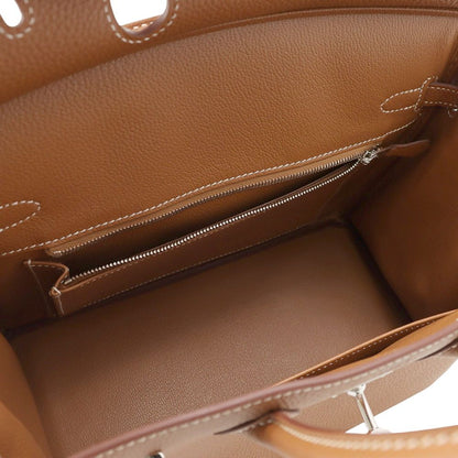 Hermes Birkin 25 Gold Silver Togo Handbag — view 7