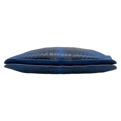 Bottega Veneta Business Bag Intrecciato Blue Navy Leather — view 5