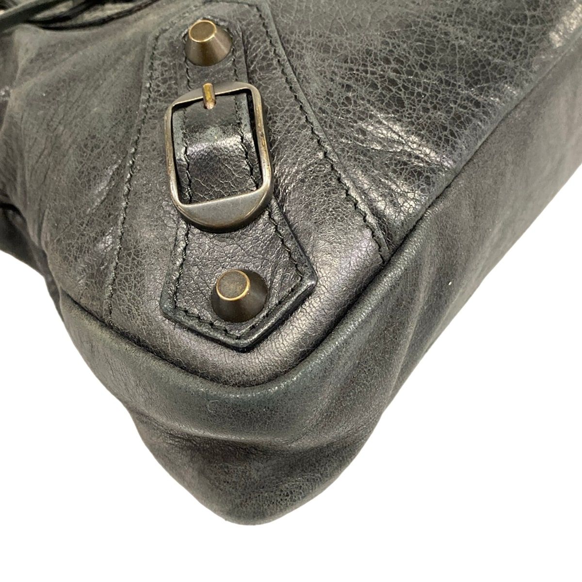 Balenciaga Handbag the Fast Dark Green Leather — view 6