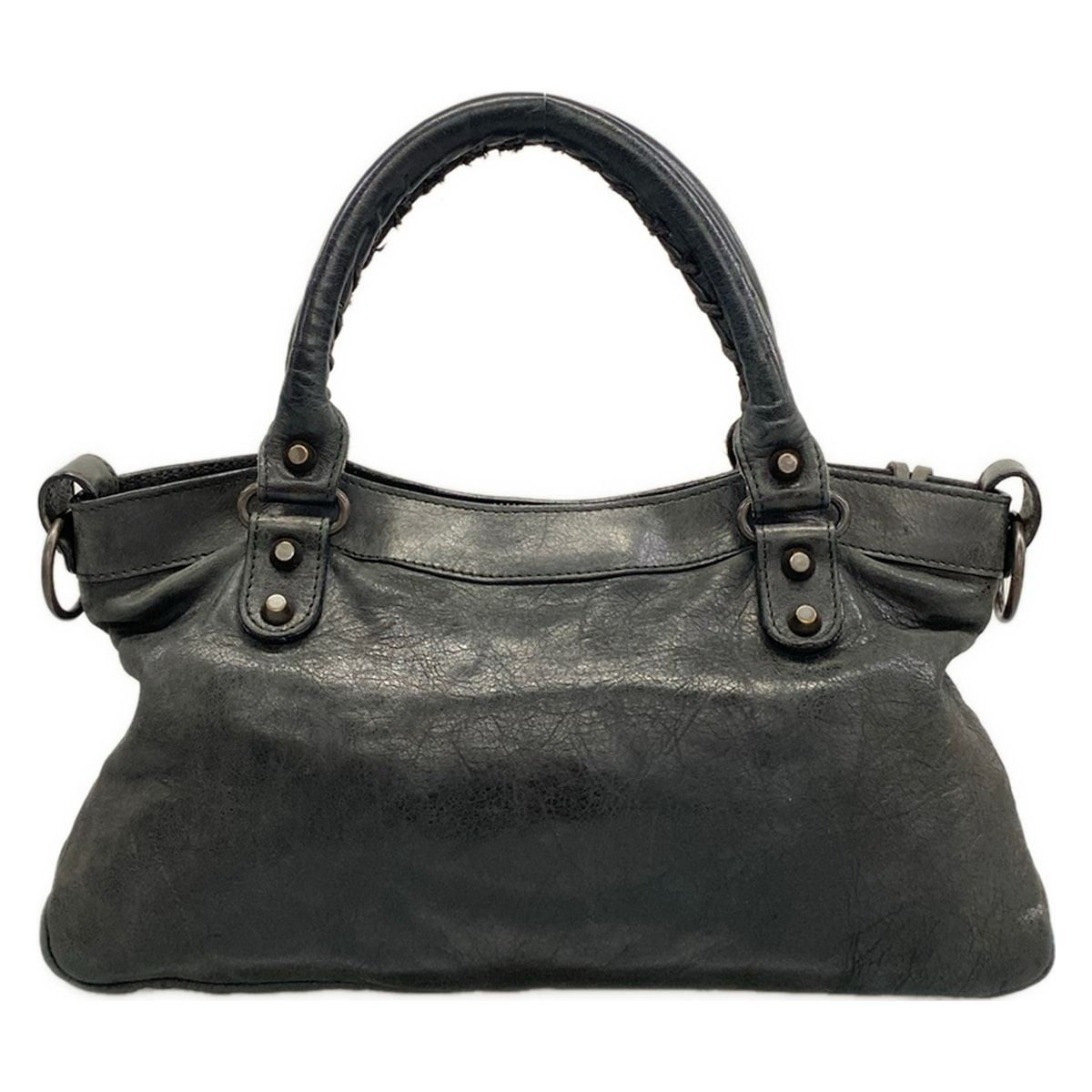 Balenciaga Handbag the Fast Dark Green Leather — view 3