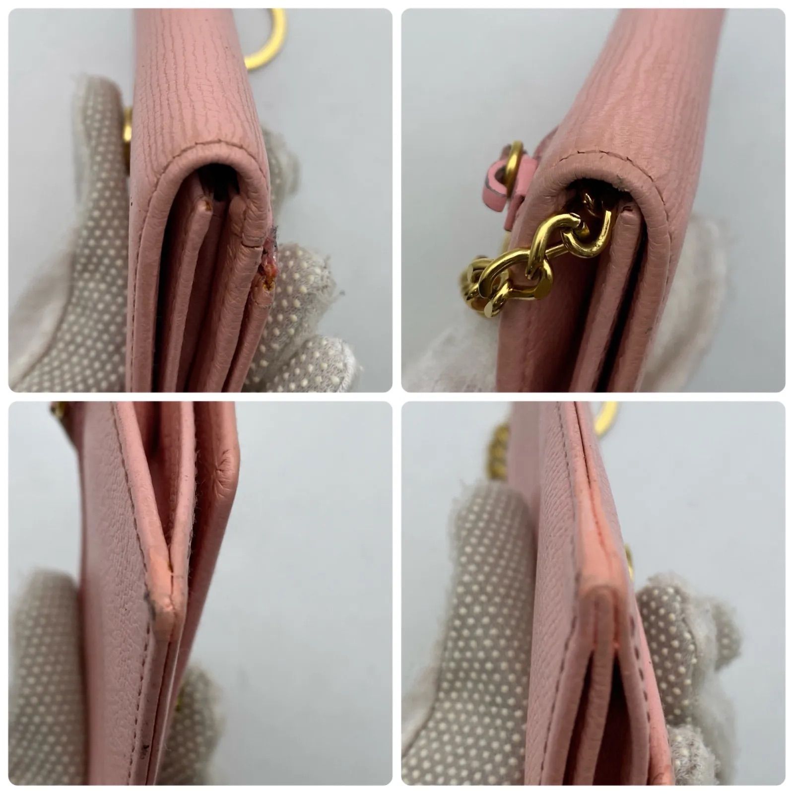 Chanel Card Case Fixed Era Fragment Key Ring Coco Button Pink — view 6