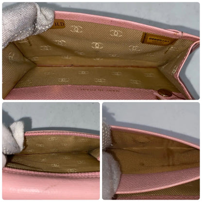 Chanel Card Case Fixed Era Fragment Key Ring Coco Button Pink — view 7