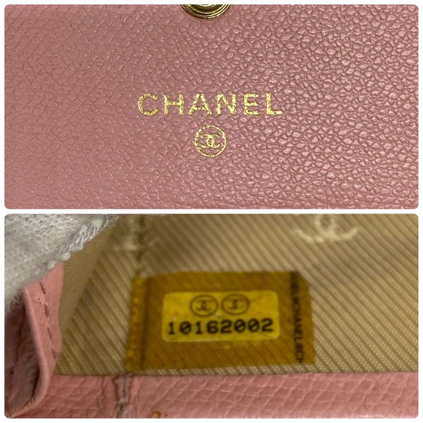 Chanel Card Case Fixed Era Fragment Key Ring Coco Button Pink — view 9