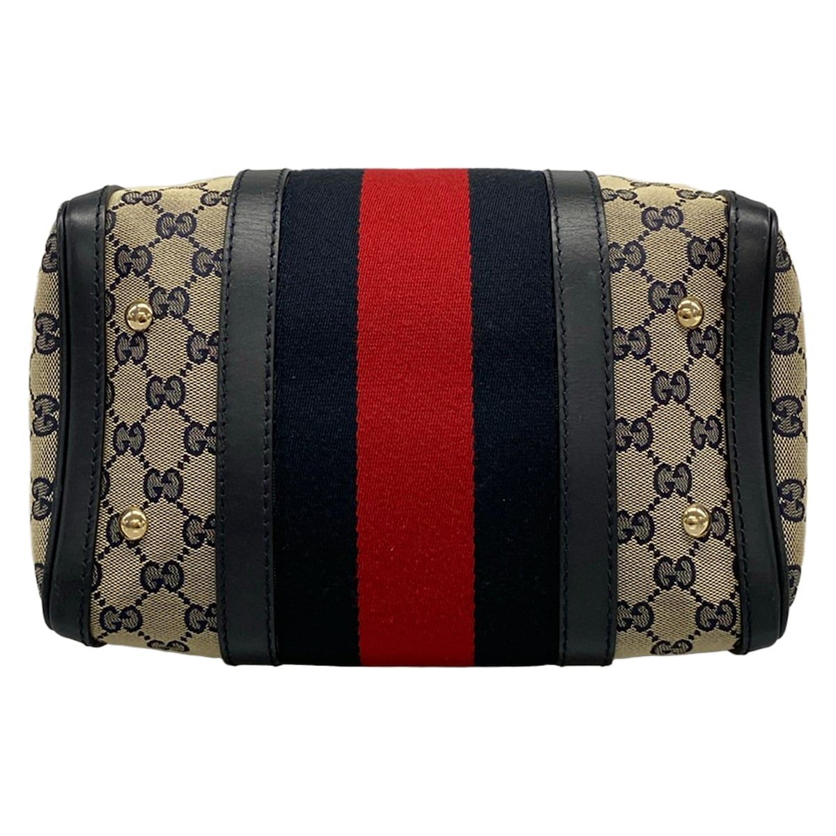 Gucci Handbag Joy GG Pattern Ivory Navy Red Leather — view 5