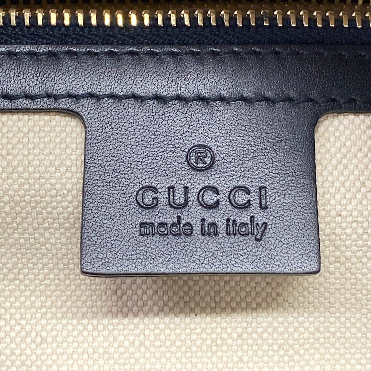 Gucci Handbag Joy GG Pattern Ivory Navy Red Leather — view 8