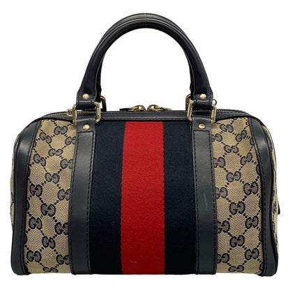 Gucci Handbag Joy GG Pattern Ivory Navy Red Leather — view 3