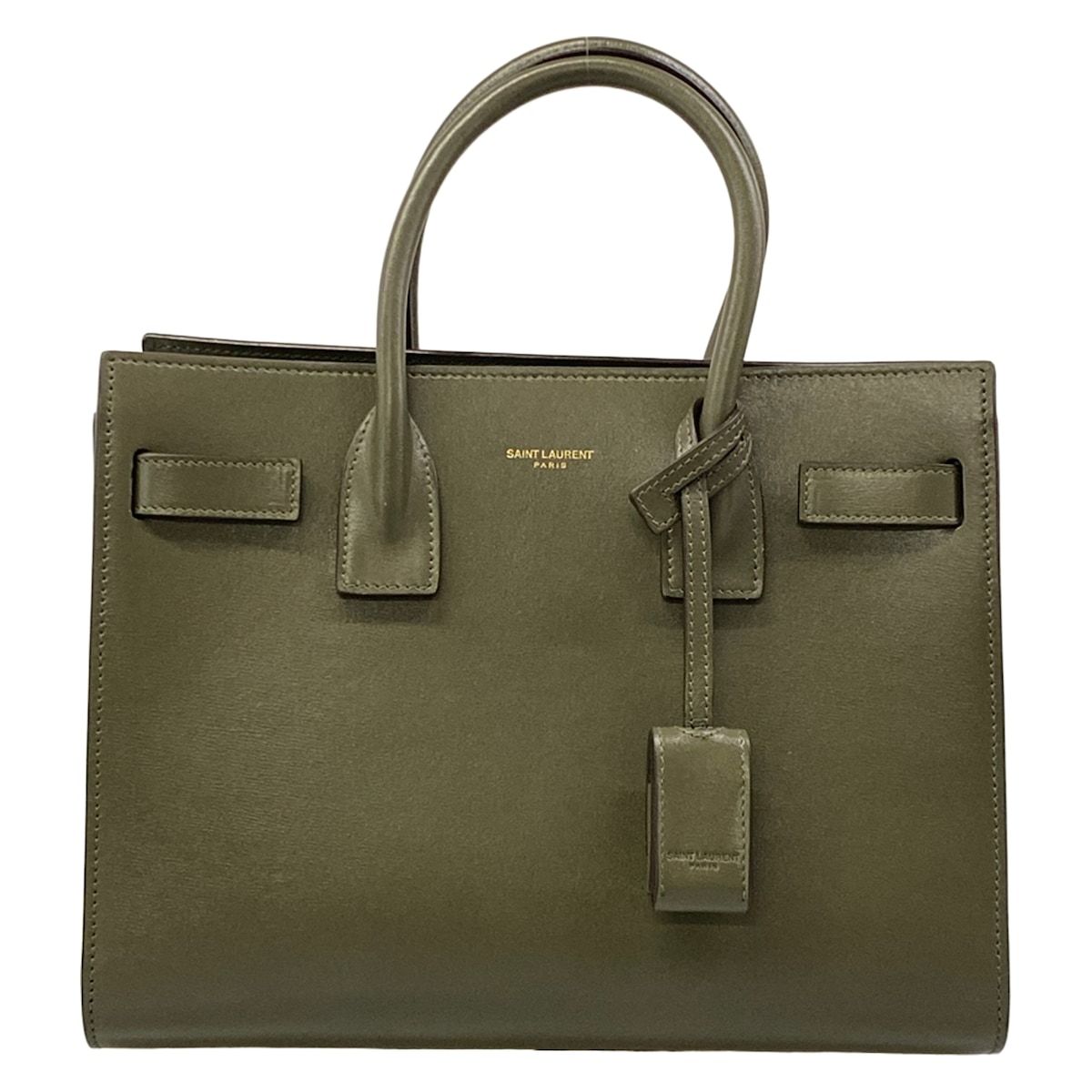 Saint Laurent Paris Tote Sac Dejour Baby Khaki Leather