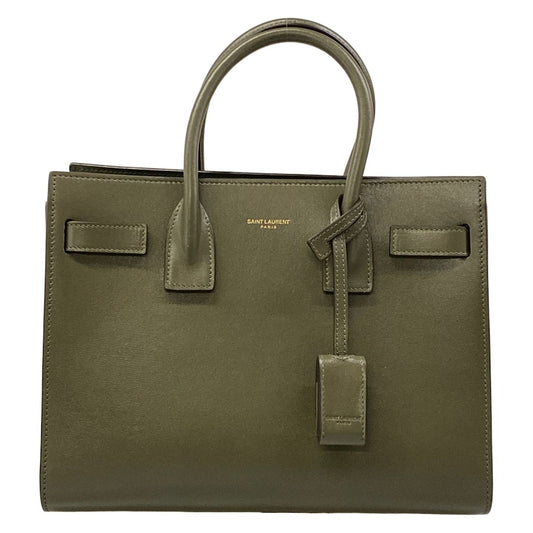 Saint Laurent Paris Tote Sac Dejour Baby Khaki Leather