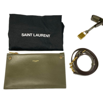 Saint Laurent Paris Tote Sac Dejour Baby Khaki Leather — view 8