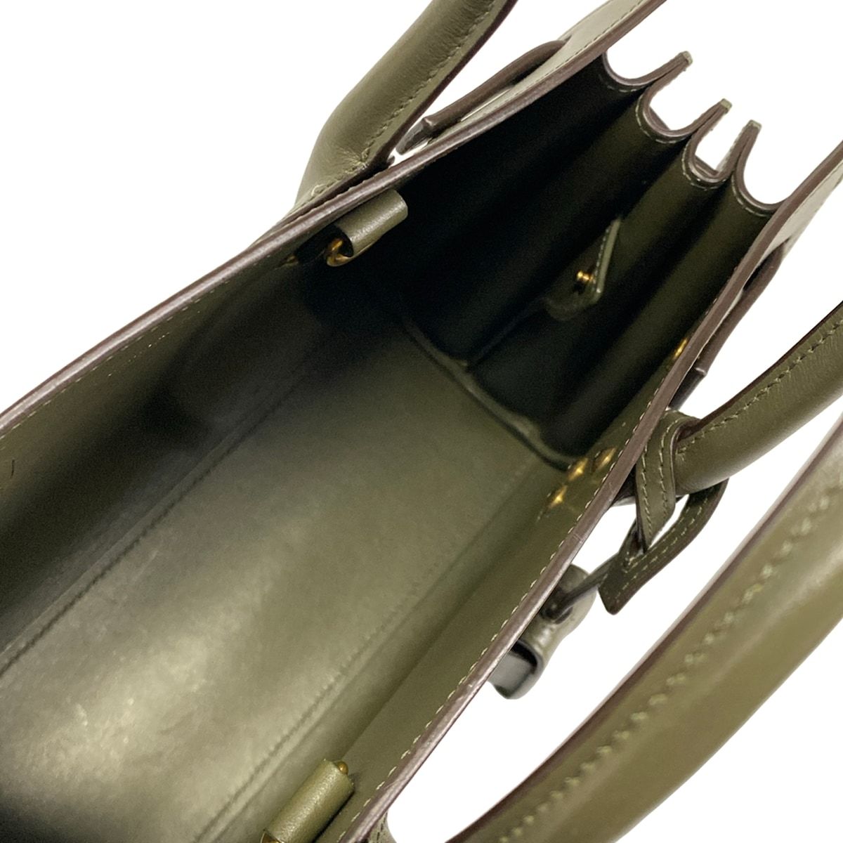 Saint Laurent Paris Tote Sac Dejour Baby Khaki Leather — view 7