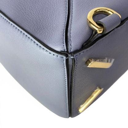 Loewe Handbag Puzzle Bag Blue Gray Leather — view 8