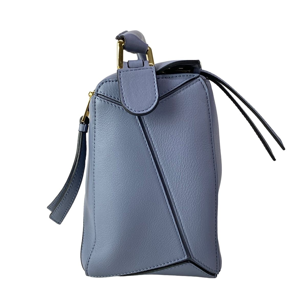 Loewe Handbag Puzzle Bag Blue Gray Leather — view 2