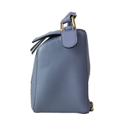 Loewe Handbag Puzzle Bag Blue Gray Leather — view 4