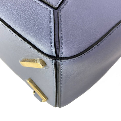 Loewe Handbag Puzzle Bag Blue Gray Leather — view 7