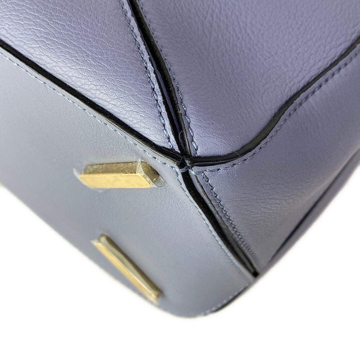 Loewe Handbag Puzzle Bag Blue Gray Leather — view 9