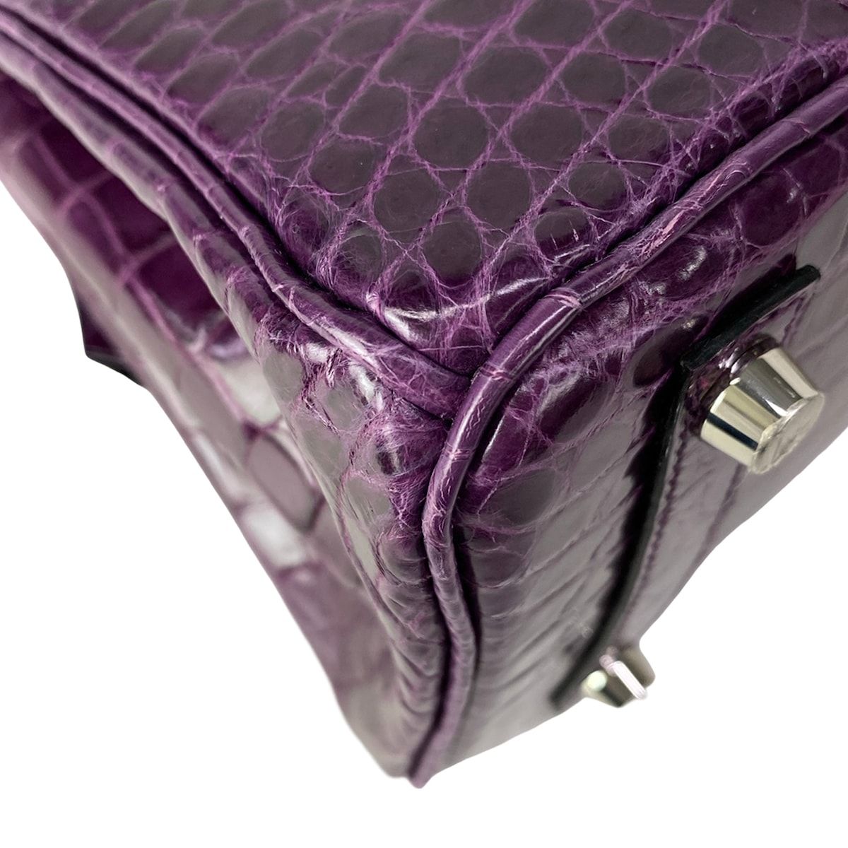 Hermes Handbag Birkin 25 Amethyst Silver — view 8