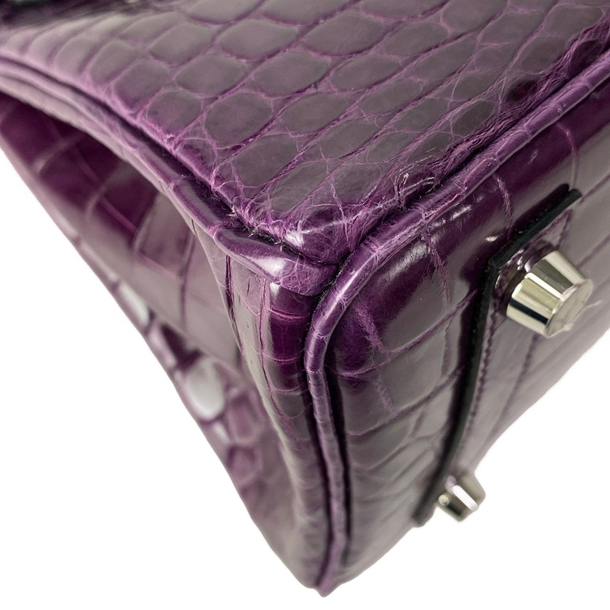 Hermes Handbag Birkin 25 Amethyst Silver — view 6