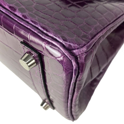 Hermes Handbag Birkin 25 Amethyst Silver — view 7