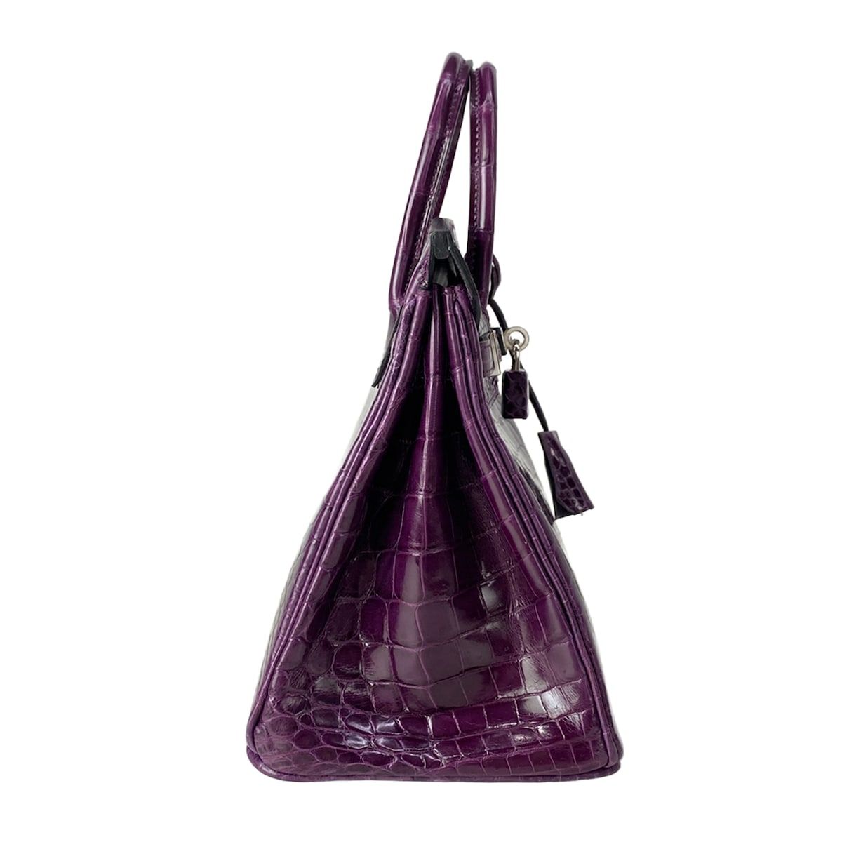 Hermes Handbag Birkin 25 Amethyst Silver — view 2