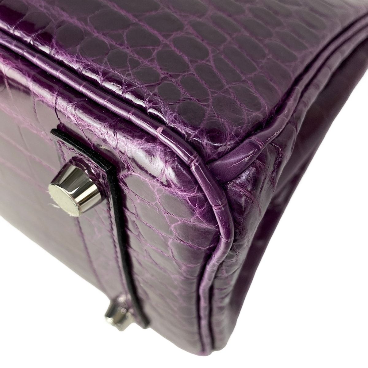 Hermes Handbag Birkin 25 Amethyst Silver — view 9