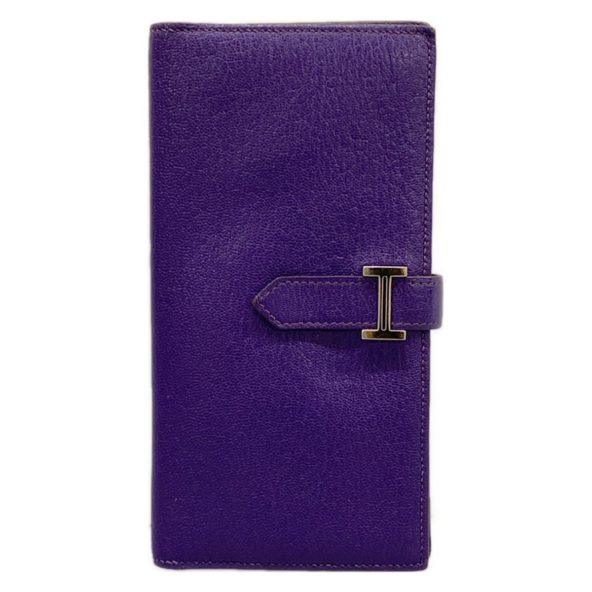 Hermes Wallet Bearn Souffle Iris Silver
