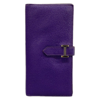 Hermes Wallet Bearn Souffle Iris Silver