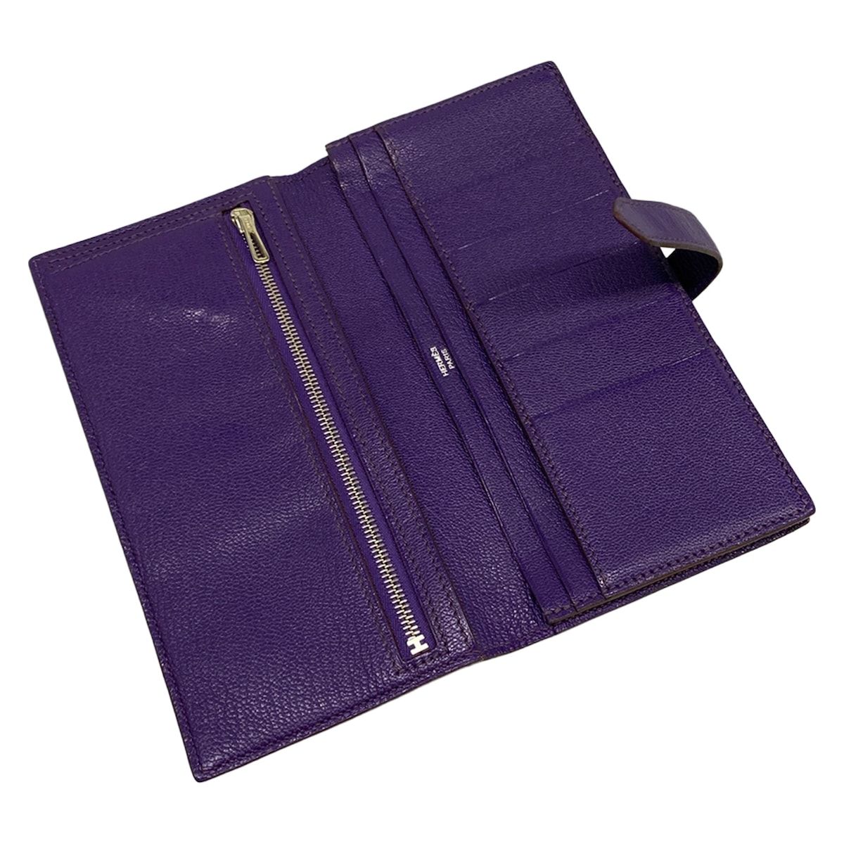 Hermes Wallet Bearn Souffle Iris Silver — view 3